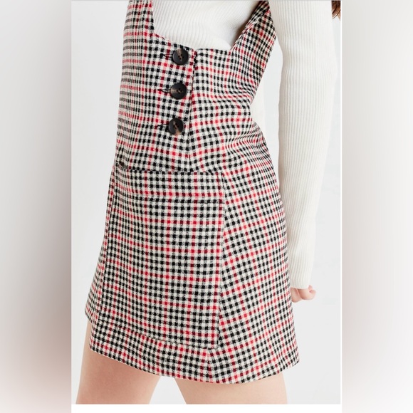 UO Checkered Pinafore Dress M - Picture 3 of 5